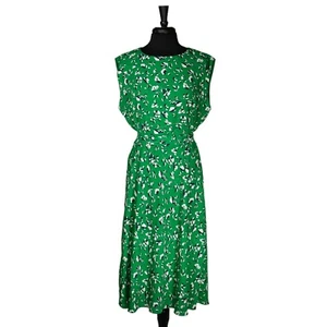 Maxi abito donna Ralph Lauren verde bianco floreale con cintura foderato primavera colorato 12 - Foto 1 di 10