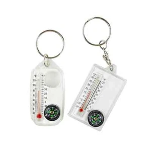 Outdoor Bergsteigen Schnalle Kompass Zeiger Mini Schlüsselanhänger Thermometer Kompass - Bild 1 von 13