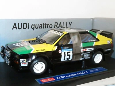 1/18 Audi Quattro Coupe   BP  Rally de France  Tour De Corse 1981  #15 M.Mouton - Image 1 of 4