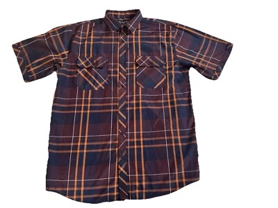 Camisa para hombre RED APE talla grande 3XL azul borgoña naranja blanco bolsillos a cuadros Foto 1 de 4