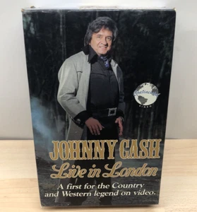 JOHNNY CASH LIVE IN LONDON RARE BETA TAPE CLAMSHELL CASE 1985 - Picture 1 of 7