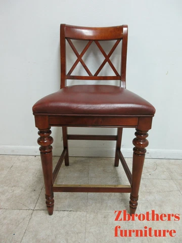 Ethan Allen Cross Back Counter Bar Stool C Cover
