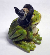 Harmony Kingdom Artist Neil Eyre Designs Halloween Witch Hat Tree Frog Percy