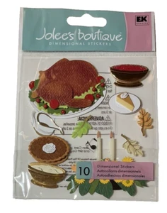 Thanksgiving Dinner Feast Turkey Jolee Boutique Dimensional Scrapbook Stickers - Picture 1 of 2