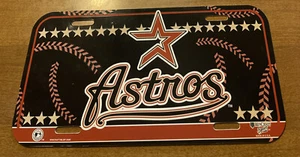 Vintage Houston Astros Sports License Plate Plastic Wincraft MLB - Picture 1 of 1