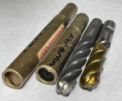 Lote de 2 fresas de extremo PCT Cobalto M42 5/8” X 5/8”x 2-1/2 X4-5/8” AOL X 4FL (JN61) Foto 1 de 4