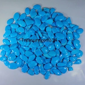 250 Crt WHOLESALE LOT KINGMAN BLUE RING SIZE  TURQUOISE CABOCHON GEMSTONE AAAA - Picture 1 of 12