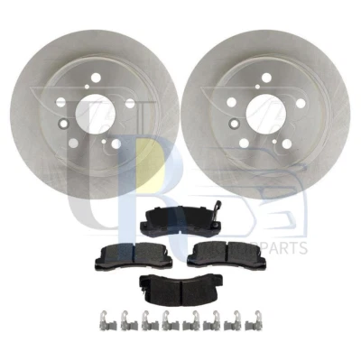 Kit de rotores de freno traseros pastillas de freno de cerámica y herrajes para Toyota Camry 1992-1996 Foto 1 de 4