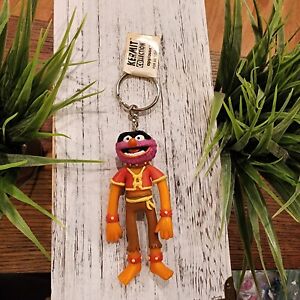 VTG 1996 ANIMAL Muppets Poseable Figure Keychain by Applause Jim Henson Bendable
