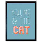 You Me The Cat 12X16 Inch Framed Art Print