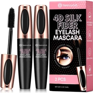 4D Silk Fiber Lash Mascara, Lengthening and Thick, Long Lasting, Waterproof & Sm - Picture 1 of 6