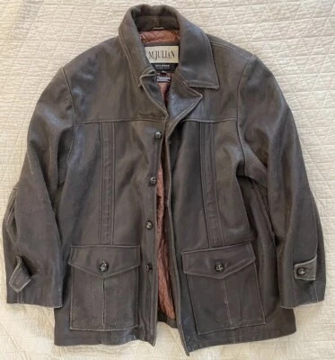 M. JULIAN x WILSONS LEATHER Vintage Heaviest Roughout Leather Coat Size L - Image 1 of 4