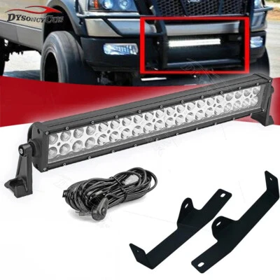  Soporte de montaje de parachoques oculto barra de luz LED para camioneta Ford 06-08 F150 22" 120W  Foto 1 de 4