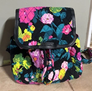 Vera Bradley Fashion Backpack Purse & Lanyard Wallet HILO MEADOW Garden Floral - Picture 1 of 16
