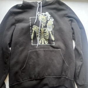 Goebberts Farm Skeleton Hoodie Sweatshirt Illinois Pumpkin Patch Size L Large - Picture 1 of 3