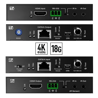 Key Digital KD-X444SP: HDMI Over 50m CAT6 Extender Set - ProSoundUniverse. - Image 1 of 4