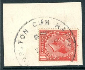 c1917 GB Lancashire Chorlton cum Hardy esqueleto matasellos en pieza - Imagen 1 de 1