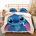 Stitch Blue Kinder Cartoon Soft Home Geschenk Home Bettwsche Set