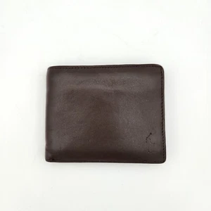 Portafoglio uomo Polo Ralph Lauren bi-fold "pelle marrone morbida" con ID pieghevole - Foto 1 di 10