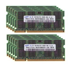 10x 1GB Samsung 1G 2Rx8 PC2-5300S DDR2 667 Mhz 200Pin Memory Laptop RAM Test LOT - Picture 1 of 8