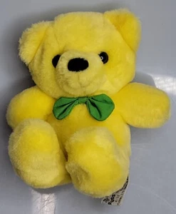 Vintage 6 Zoll Russ Berrie gelber Teddybär Stofftier Plüsch Farbe weich 375 Korea - Bild 1 von 6
