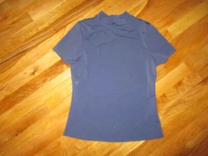 Boys Girls Lands End Navy Blue Short Sleeve Rash Guard Swim Shirt XL 16S 16 Slim - Picture 1 of 4