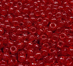 Ruby Red Sparkle Glitter 9x6mm Pony Beads made in USA 500pc - Picture 1 of 1