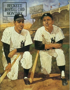 June 1991 Issue #75 Beckett Baseball Card Monthly Magazine Dimaggio Mantle - Picture 1 of 2