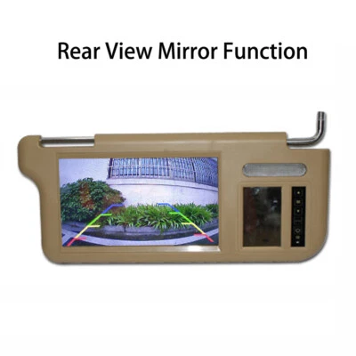 7" Car LCD Rear View Mirror Screen Monitor DVD/VCD/GPS/TV Sun Visor Left/Right - Image 1 of 4