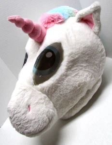 Máscara Disfraz Cabeza Completa Dan Dee Big Greeter Heads ROSA Cuerno Unicornio Peluche - Imagen 1 de 11