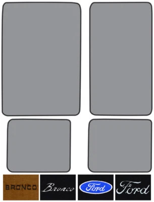 Напольный коврик 1966-1973 Ford Bronco Loop с логотипом 4 шт. - Изображение 1 из 3