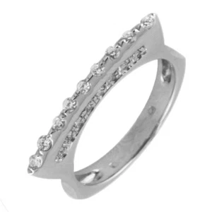 Semi Veretta Damen Ring V013 18k Gold mit 0,22ct Diamanten - Bild 1 von 2