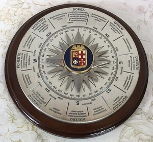 Insignia de la Marina Italiana, Brújula Rosa Tampion Placa de Pared, Cresta, Marítima, Náutica - Imagen 1 de 10