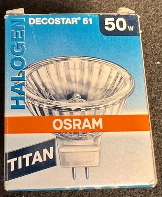Osram - 46870WFL 12V 50W Flood - Titan 770lm Decostar 51 -Light Bulb USA Halo - Image 1 of 3