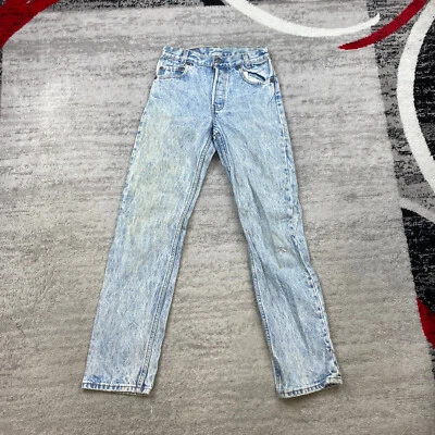 Vintage Levis 701XX Student Fit Hose 26 Blau Jeans Denim Buttonfly USA 26x30 80er - Bild 1 von 4