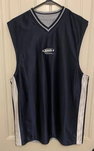 Vintage And1 Basketball Jersey Mens Medium Reversible Gray/ Dark Blue - Picture 1 of 6