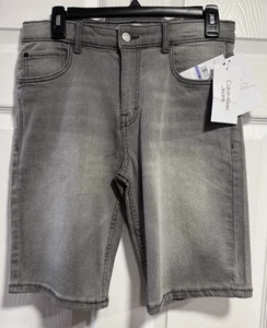 Boys Calvin Klein/Gray/Denim/Slim/Adjustable/Shorts ~ Size 18 - Picture 1 of 9