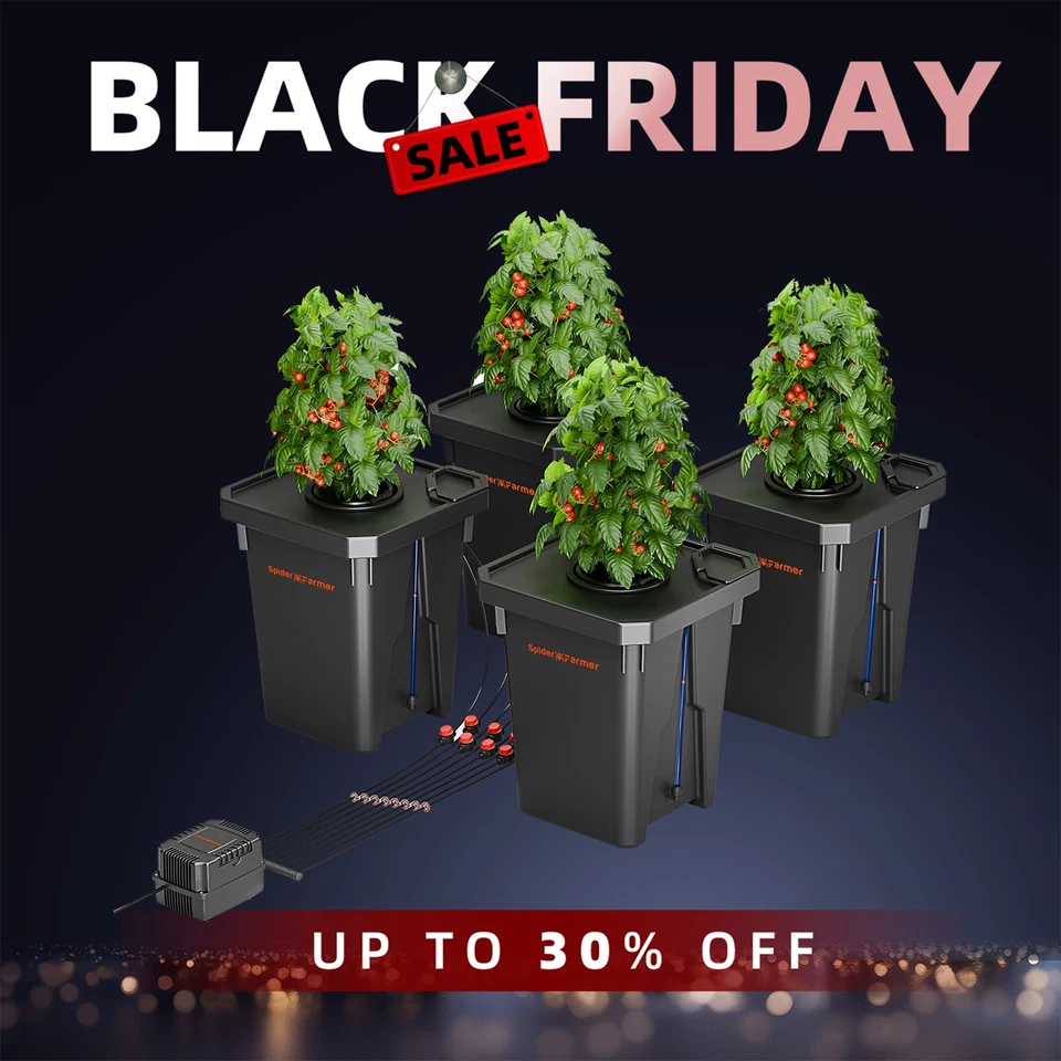 Spider Farmer DWC Hydroponic System 7 Gallon Deep Water Culture with 4 Buckets - Bild 1 von 4