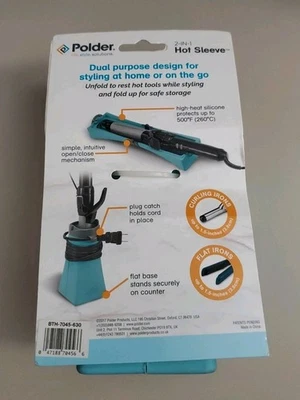 Portaherramientas Polder 2 en 1 Manga Caliente Cuidado del Cabello, Azul Cielo Foto 1 de 4