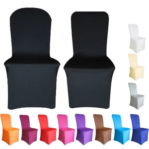 Time to Sparkle 1 - 100 PCS Spandex Chair Covers Flat front Seat Cover Stretch - Picture 1 of 18