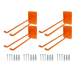 4 Pack Heavy Duty Garage Hooks Wall Mounted Tool Organizer for Ladder and Tires - Picture 1 of 8