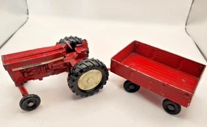 ERTL Red International Farm Tractor & Farm Wagon Model # 74-7650 - Picture 1 of 8
