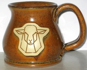 Sunset Hill Stoneware Pottery Handcrafted Ram Mug - Picture 1 of 6