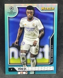 2021-22 Topps Merlin /125 Vinicius AQUA REFRACTOR /199 Real Madrid Brazil - Picture 1 of 2