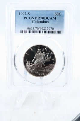 1992-S PCGS PR70DCAM Columbus Modern Commemorative Half Dollar Proof 50C - Image 1 of 2