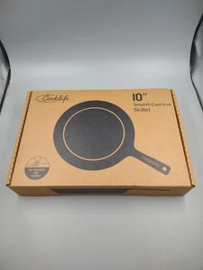 Cooklife 10" Smooth Cast Iron Skillet - Picture 1 of 9
