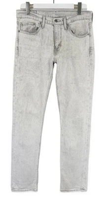 Levi's Vaqueros Hombres W31/L32 Deslavado Gris Ajustado Cremallera Ajustada - Imagen 1 de 4