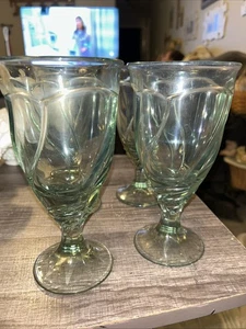 4er Set Noritake SWEET SWIRL hellgrüne Eisteekelche GROSS 7-1/2" - Bild 1 von 8