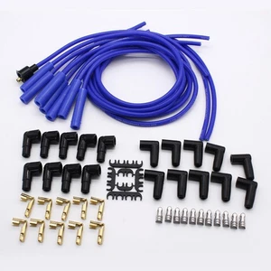 Universal 8mm Ignition Wire Set 180 Degree Boots Spare Parts Direct Mount - Picture 1 of 7