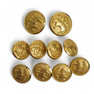 Brooks Brothers Gold Toned Waterbury Replacement Buttons Set of 10 Mens Blazer - Picture 1 of 6